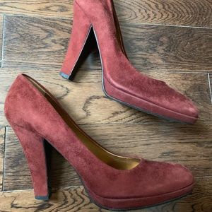 Miu Miu Velvet Suede platform Pumps Heels